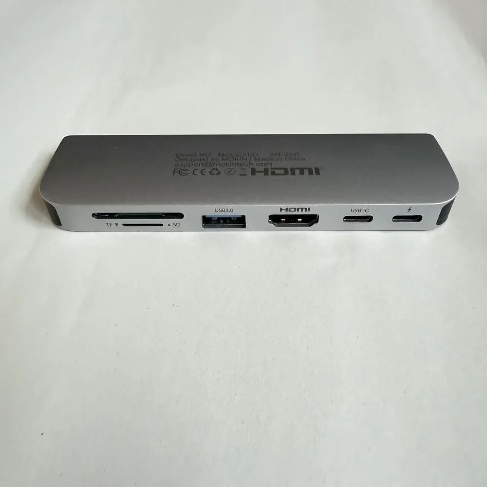 MOKiN MOUC2101 Silver USB-C Docking Station HDMI USB3 SD Ethernet MacBook Pro